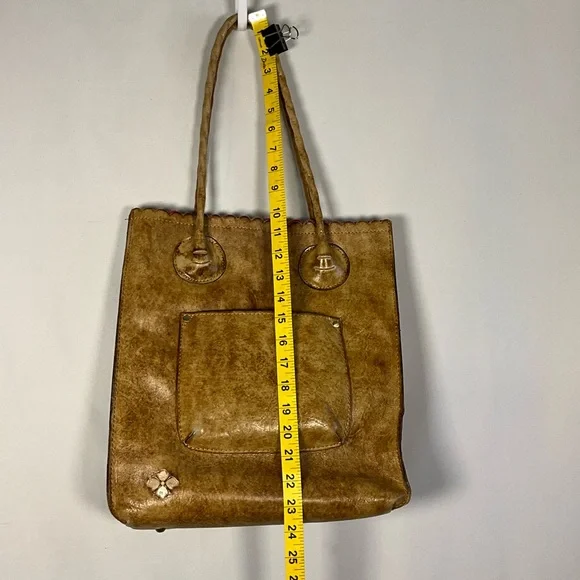Patricia Nash Tote Floral Embossed Burnished Tan - Picture 3 of 5